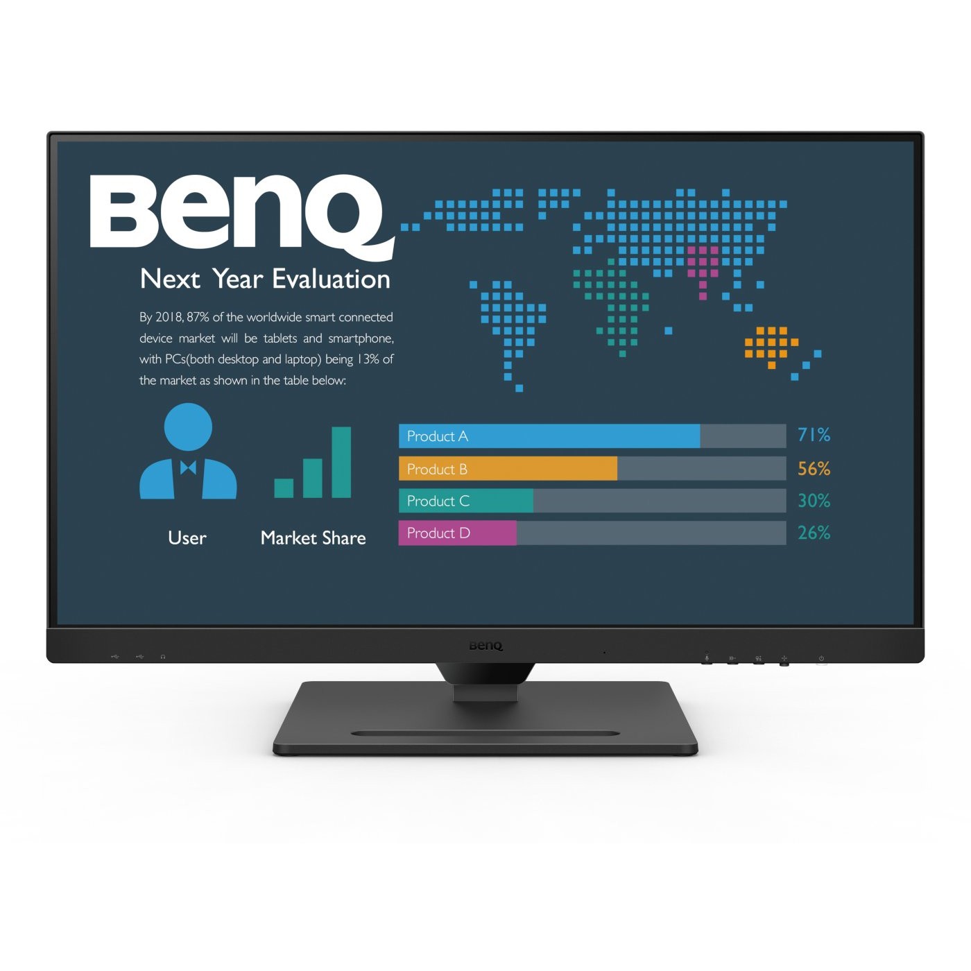 Monitor BenQ BL2790QT / 27″ / QHD / 16:9 / DP + USB-C + HDMI / E zezë - Figura 2