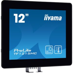 Monitor IIYAMA TF1215MC-B1 / 12.1″ / XGA / M-Touch / 4:3 / HDMI + DP + VGA / E zezë