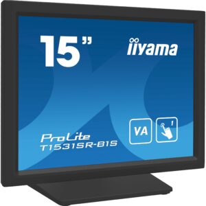 Monitor IIYAMA T1531SR-B1S / 15″ / XGA / Touch / 4:3 / HDMI + DP / VA / E zezë