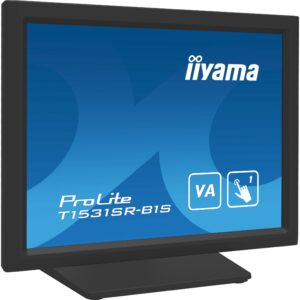 Monitor IIYAMA T1531SR-B1S / 15″ / XGA / Touch / 4:3 / HDMI + DP / VA / E zezë