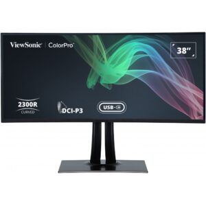 Monitor ViewSonic VP3881A / 38″ / WQHD+ / Curved / 21:9 / HDMI + DP + USB-C + LAN / IPS / E zezë