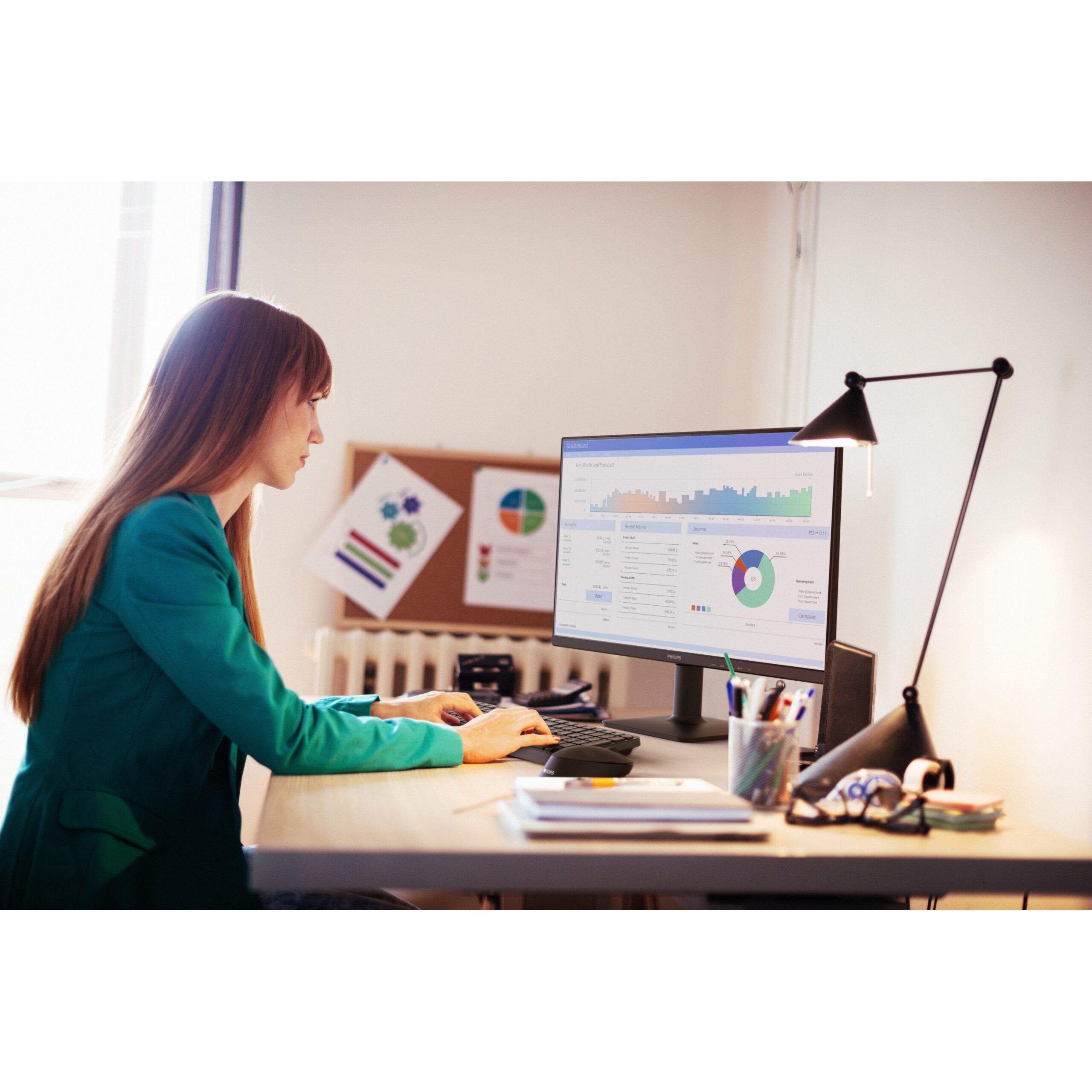 Monitor Philips 24E2N1100LB / 23.8″ / FHD / 16:9 / HDMI + D-Sub / VA / E zezë - Figura 4