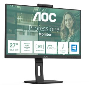 Monitor AOC Q27P3CW / 27″ / QHD / 16:9 / HDMI + DP + USB-C / IPS / E zezë / WebCam