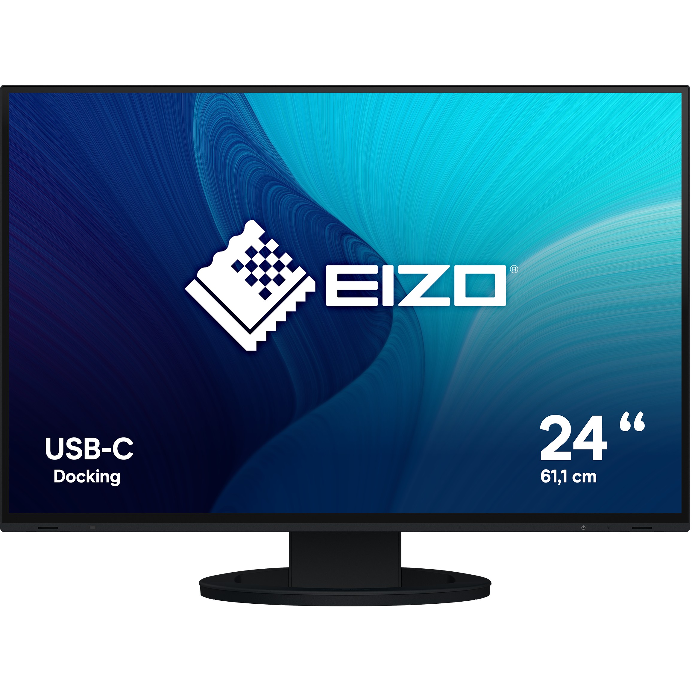 Monitor EIZO FlexScan EV2485-BK / 24.1″ / WUXGA / IPS / 16:10 / 60Hz / HDMI + DP + USB-C + Hub USB / E zezë