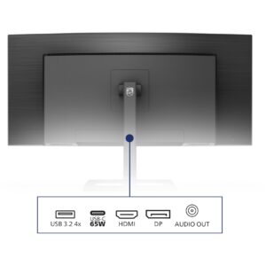 Monitor i lakuar Philips 346E2CUAE / 34" Wide Quad HD+ 100 Hz 4 ms VA / HDMI DP USB-C / e zezë