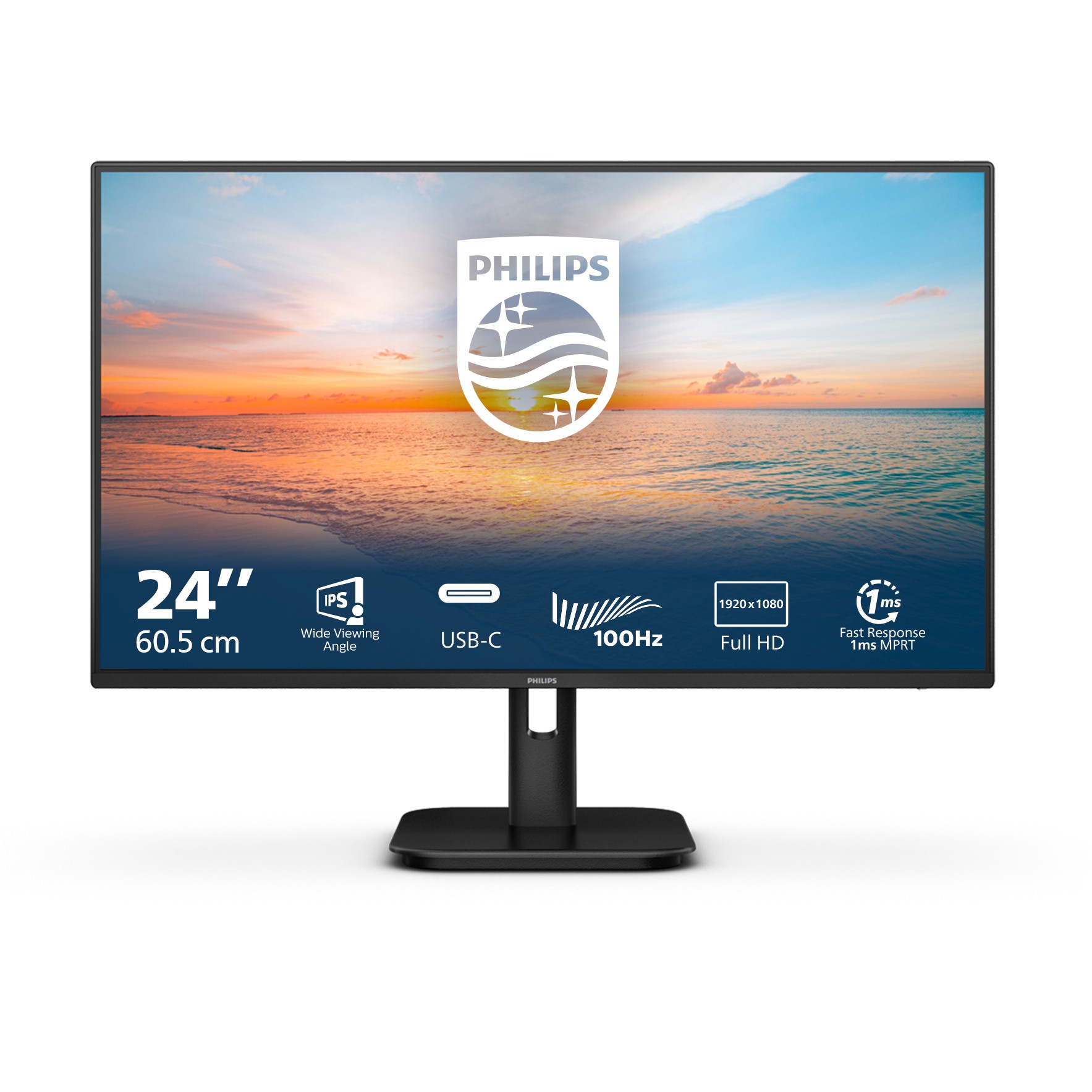 Monitor Philips 24E1N1300A / 23.8″ / FHD / IPS / 16:9 / 100Hz / HDMI + USB-C / E zezë - Figura 2
