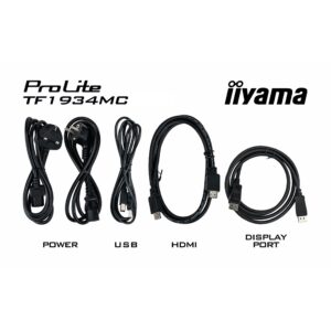 Monitor iiyama ProLite TF1934MC-B7X / 19″ / SXGA / IPS Touch / 5:4 / 60Hz / HDMI + DP + USB / Open Frame / E zezë