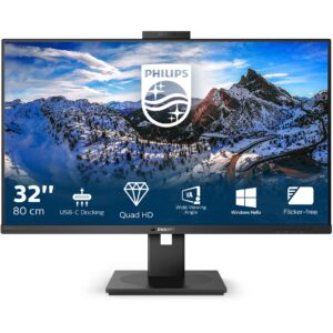 Monitor Philips 326P1H / 31.5″ / QHD / IPS / 16:9 / 60Hz / 2× HDMI + DP + USB-C / Speaker + Webcam / E zezë