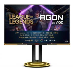 Monitor Gaming AOC AG275QXL / 27" 2K Quad HD 170 Hz 1ms IPS / AC, DisplayPort, HDMI, USB / e zezë