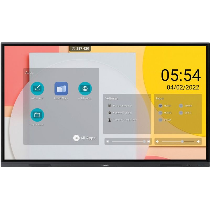 Monitor PNL652B / 65" / 4K Ultra HD LED LCD Touchscreen / USB + VGA + 3x HDMI / Zezë