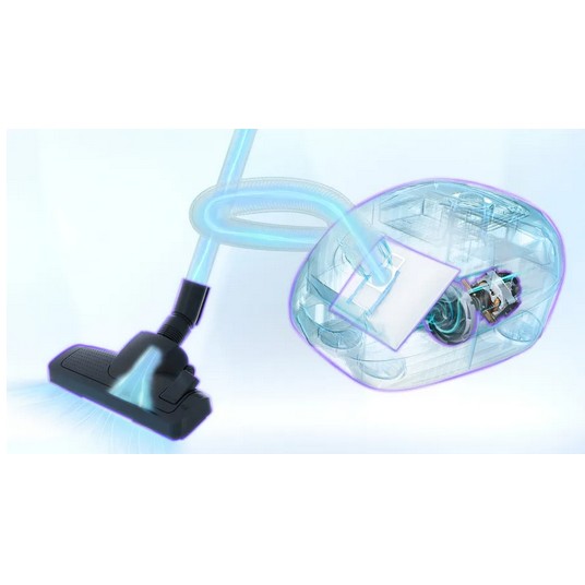 Fshesë robotike Bosch / ProSilence Serie 8 BGB75XSIL / Bagged Cylinder Vacuum Cleaner - Bardhë - Figura 5