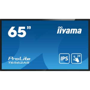 Monitor IIYAMA ProLite T6562AS-B1 / 65″ / 4K UHD / IPS / 16:9 / Multi-Touch / 3× HDMI + DP + 2× USB / E zezë