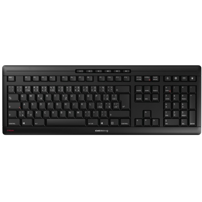 Tastierë me kabllo CHERRY STREAM KEYBOARD - Zezë