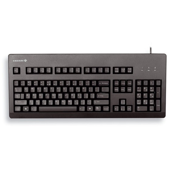 Tastierë me kabllo CHERRY G80-3000 / Mechanical / BLUE SWITCH / USB / QWERTY / e zezë