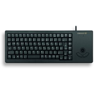 Tastierë me kabllo CHERRY G84-5400 TRACKBALL / USB / QWERTY / e zezë