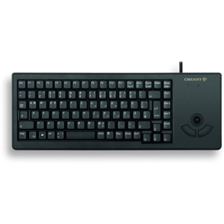 Tastierë me kabllo CHERRY G84-5400 TRACKBALL / USB / QWERTY / e zezë