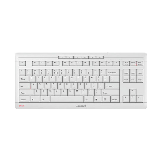 Tastierë me kabllo CHERRY TAS STREAM TKL / QWERTY / English Language - Bardhë
