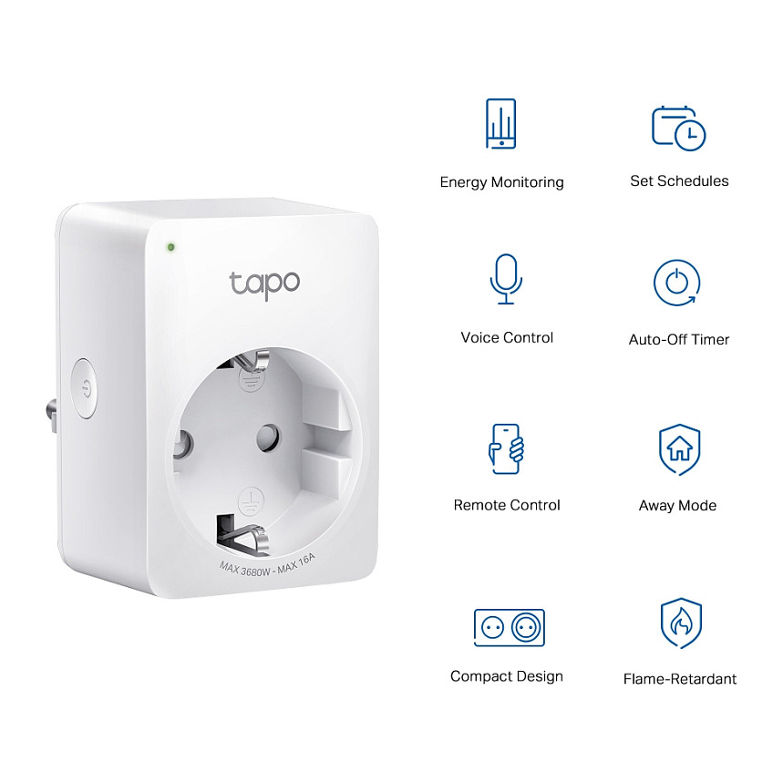 TP-Link Tapo P110 – Prizë Inteligjente Wi-Fi me Monitorim të Konsumit të Energjisë - Figura 2
