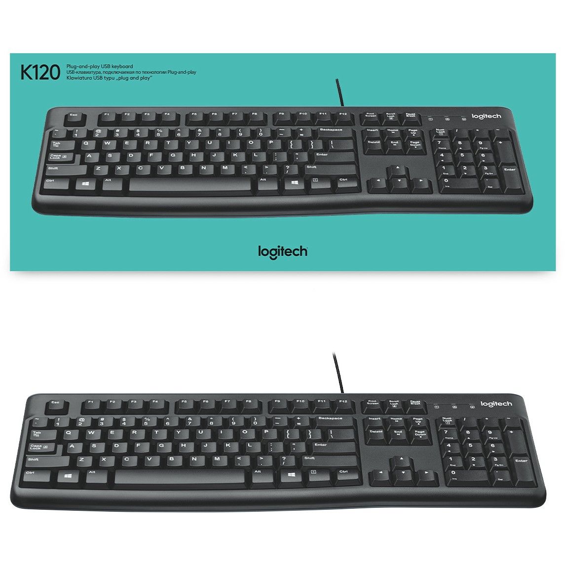 Tastierë me Kabllo Logitech K120 / Swiss Layout – Zezë - Figura 7