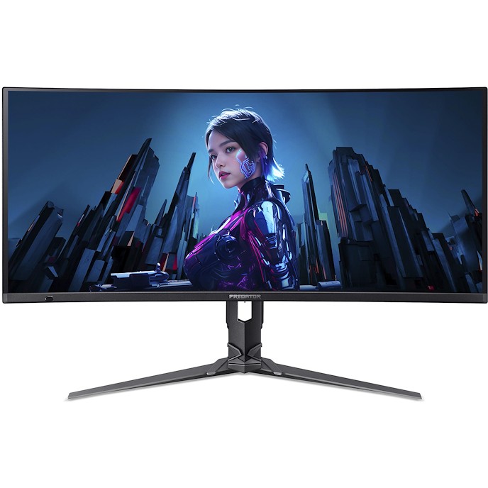 Monitor Gaming i lakuar Acer Predator X34X5b / 34" UltraWide Quad HD 240Hz 0.1 ms QD-OLED Curved / e zezë