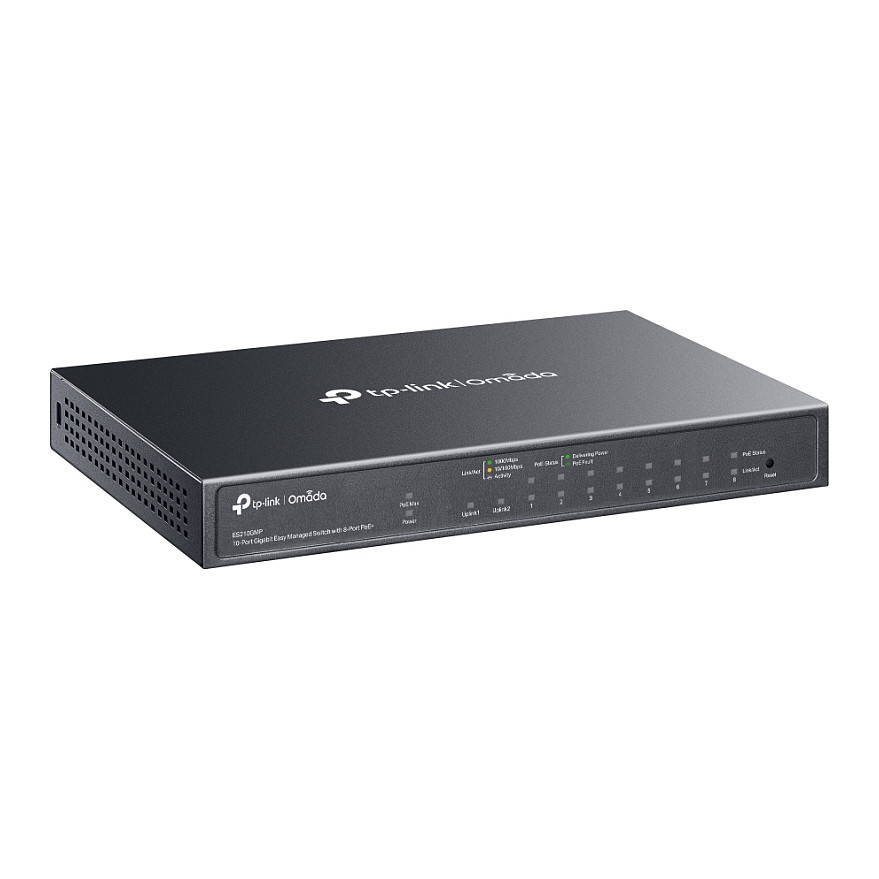 TP-Link Omada ES210GMP 10-Port Easy Managed Gigabit Switch with 8-Port PoE+ | 123W PoE Budget - Figura 3