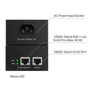 Adapter TP-Link Omada POE380S PoE++ Injector 10G Ethernet 7