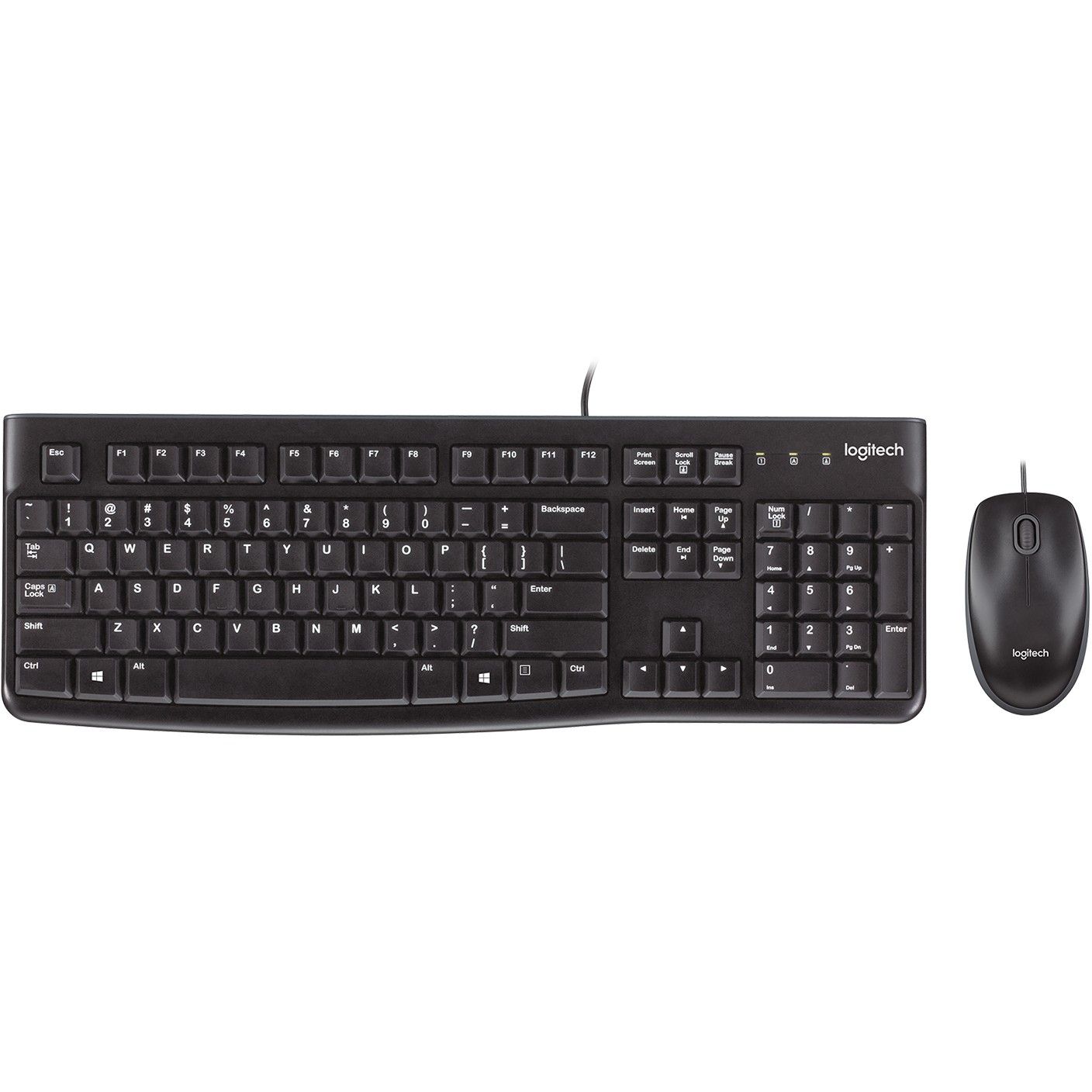 Combo (Tastierë & Maus) Logitech MK120 Wired Desktop / QWERTY / USB - Zezë - Figura 4