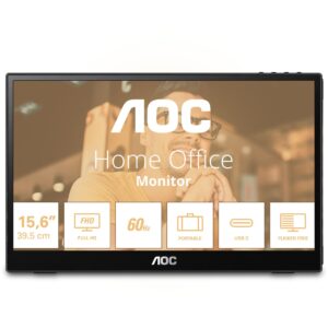 Monitor AOC I1601FWUX / 15.6″ / FHD / IPS LCD / 16:9 / 60Hz / USB-C / E zezë