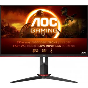 Monitor Gaming AOC 27G2ZN3/BK / 27" Full HD 280 Hz 0.5 ms Fast VA / HDMI DP USB / e zezë