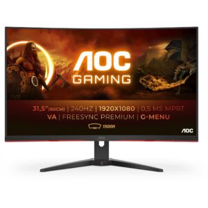 Monitor AOC C32G2ZE/BK / 31.5″ / FHD / VA LCD Curved / 16:9 / 240Hz / HDMI + DP / E zezë