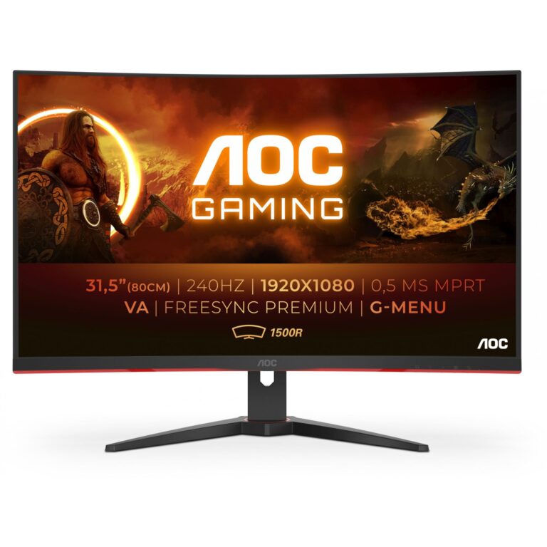 Monitor AOC C32G2ZE/BK / 31.5″ / FHD / VA LCD Curved / 16:9 / 240Hz / HDMI + DP / E zezë