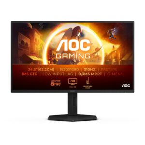 Monitor AOC 25G4SXU / 24.5″ / FHD / IPS LCD / 16:9 / 180Hz / 2×HDMI + DP / E zezë