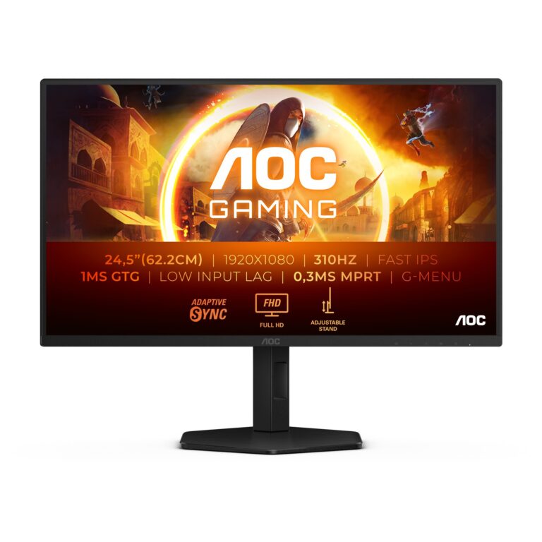 Monitor AOC 25G4SXU / 24.5″ / FHD / IPS LCD / 16:9 / 180Hz / 2×HDMI + DP / E zezë + gri