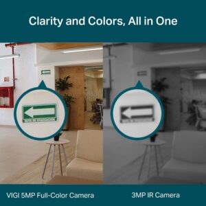 Kamerë Sigurie IP CCTV TP-Link Omada VIGI C450, 4mm, 5MP, Full-Color Turret