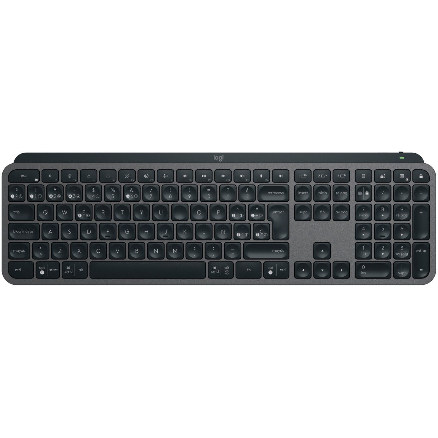 Tastierë pa Kabllo Logitech MX Keys for Business Gen / Wireless + Bluetooth / US - Grafit - Figura 2