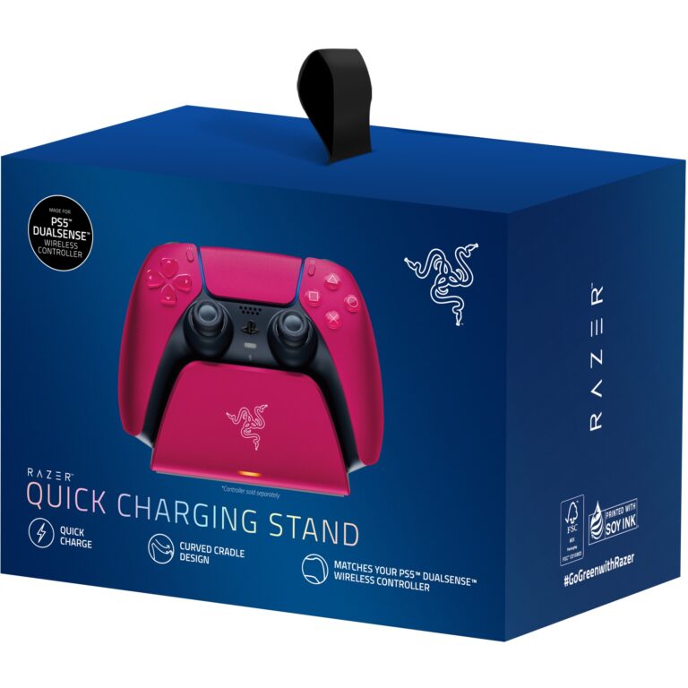 Mbushës për kontroller të Sony Razer Universal Quick Charging Stand  Playstation 5 / e kuqe