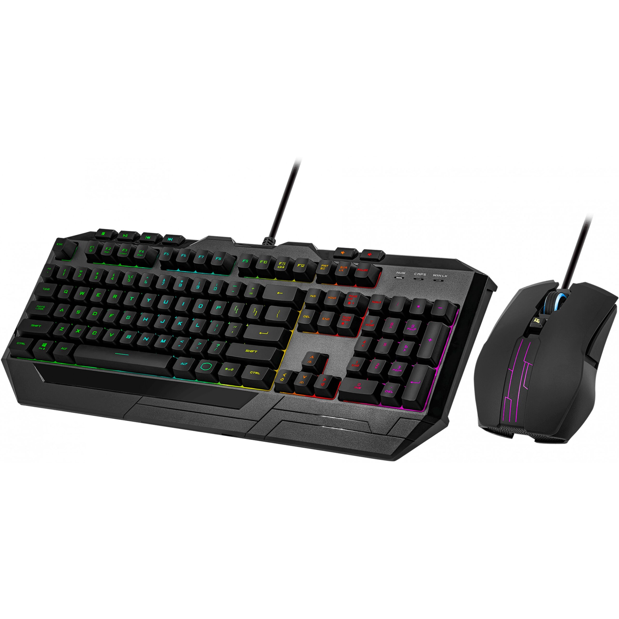 Combo (Tastierë & Maus) Gaming Cooler Master Devastator 3 / Layout DE /6 Zona RGB - Zezë