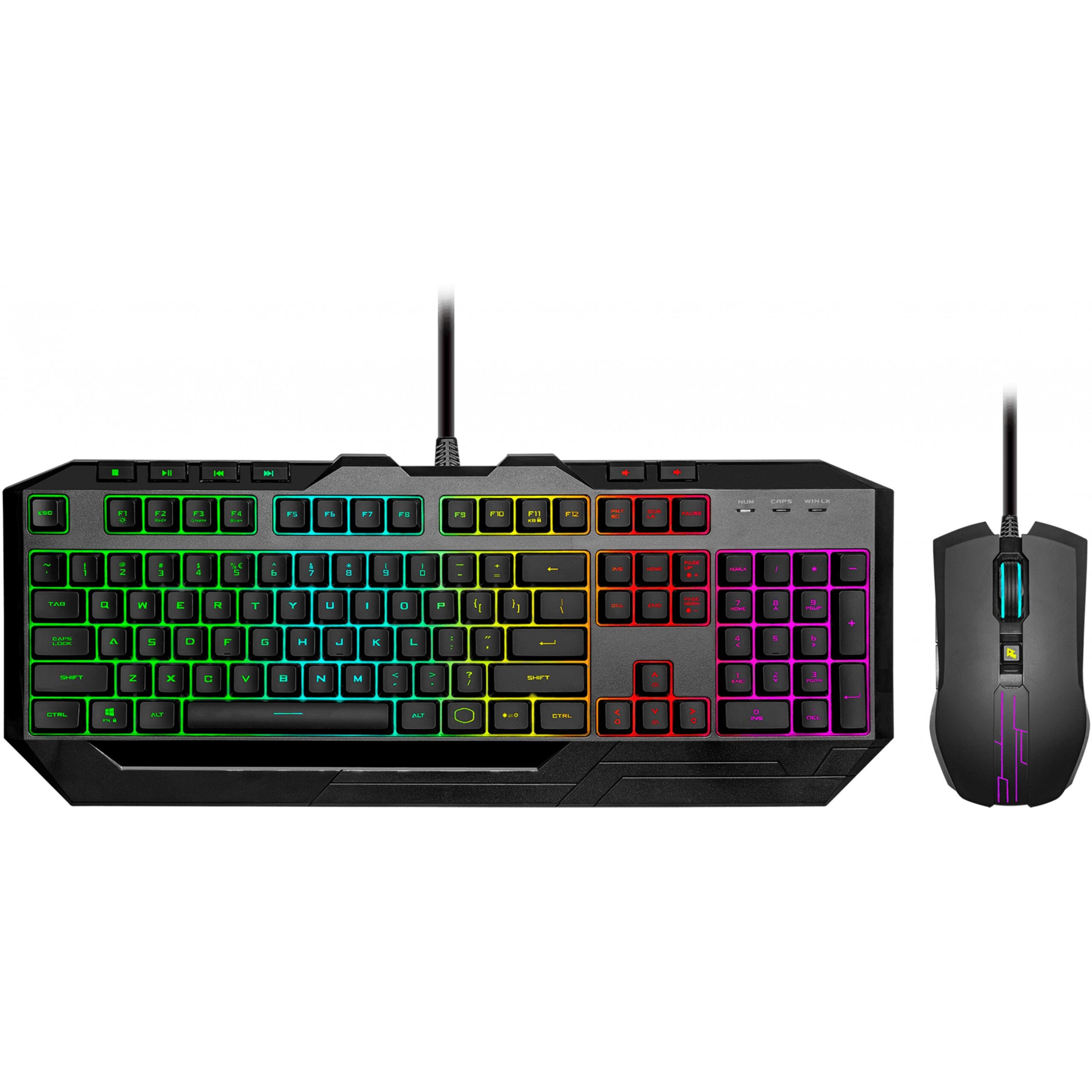 Combo (Tastierë & Maus) Gaming Cooler Master Devastator 3 / Layout DE /6 Zona RGB - Zezë - Figura 2