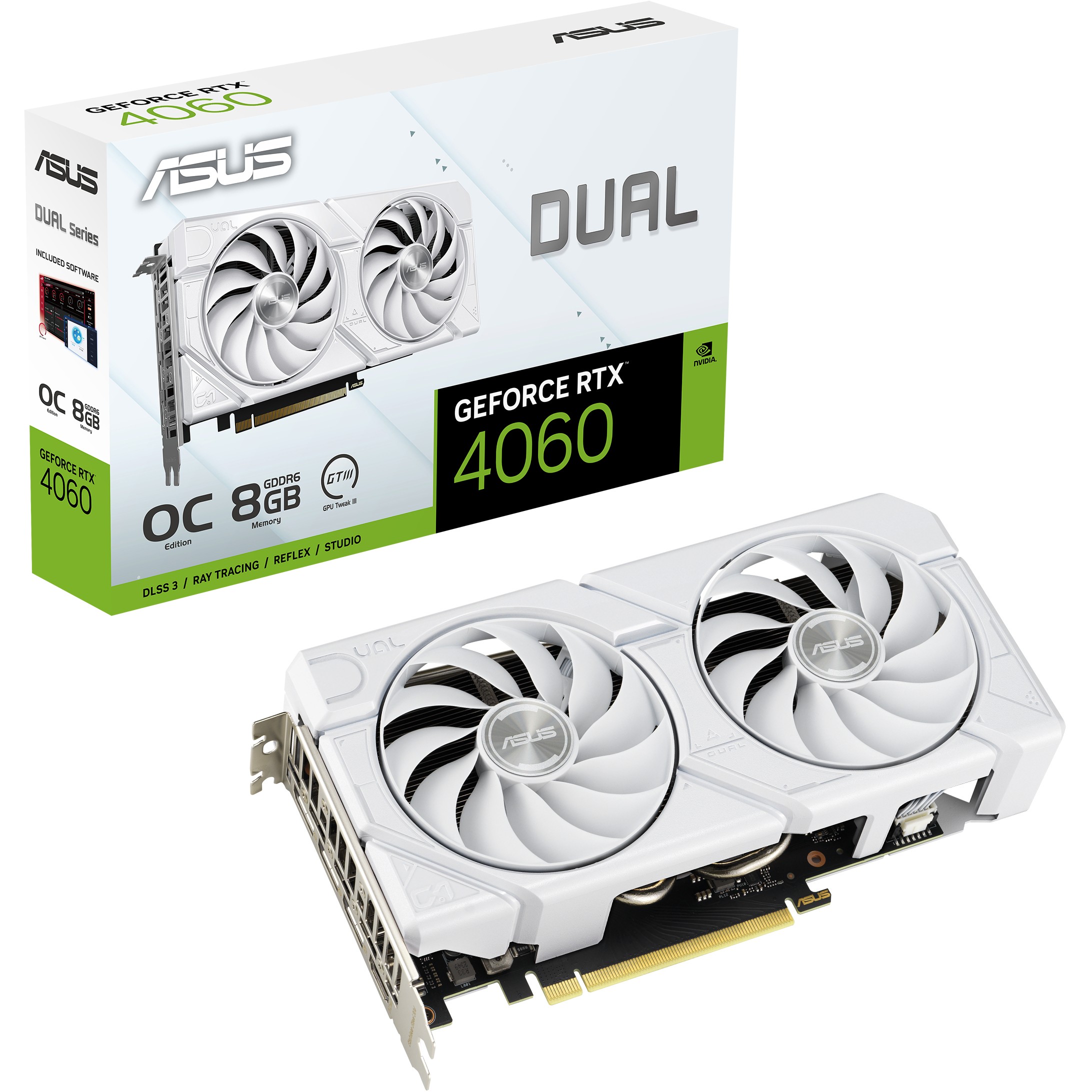 Kartelë Grafike NVIDIA ASUS DUAL-RTX4060-O8G-EVO-WHITE 8GB GDDR6 HDMI DP - Figura 4