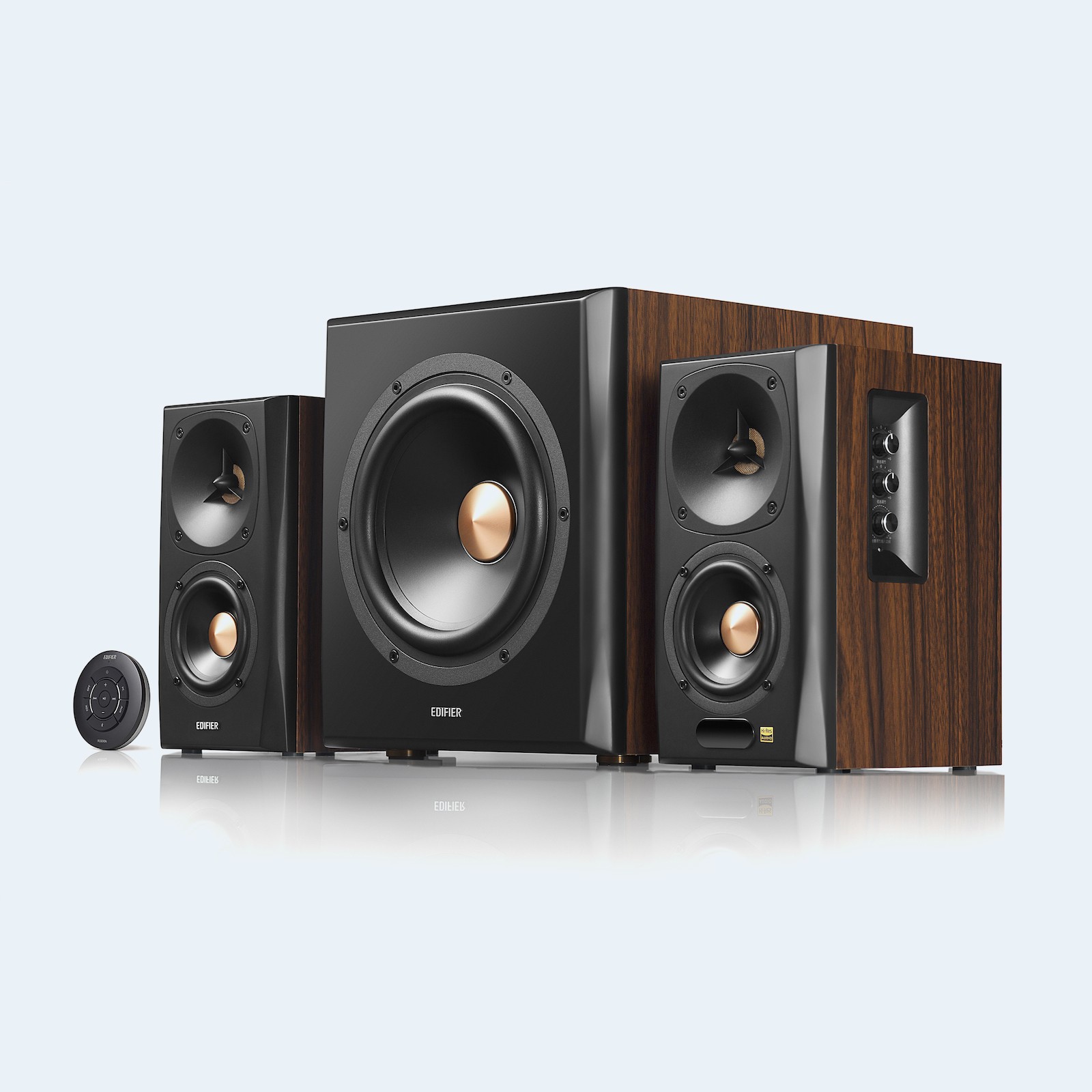 Altoparlantë Edifier S360DB 2.1 Bluetooth Speaker System – Dru / Zezë - Figura 4