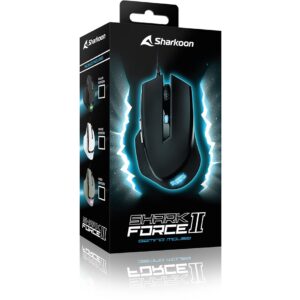 Maus Gaming Sharkoon Shark Force II / Optik / 6 Butona / 4.200 DPI / E bardhë