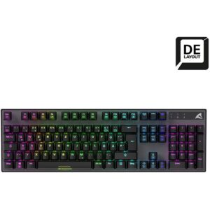 Tastierë Gaming Sharkoon Skiller SGK20 / Mekanike / RGB / USB 2.0 / DE / E zezë