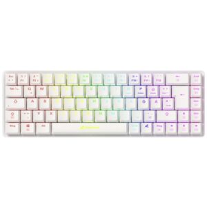 Sharkoon Gaming Tastatur PureWriter W65 weiß-braun DE