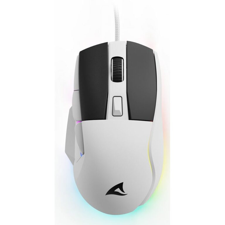 Maus Gaming Sharkoon Shark SGM35 / Optik / 6 Tasta / 6400 DPI – Bardhë