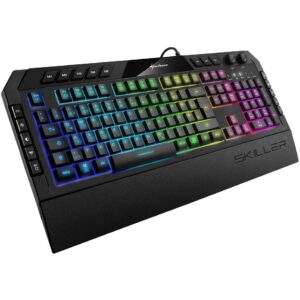 Tastierë Gaming Sharkoon Skiller SGK5 / RGB / DE / me kabllo / E zezë