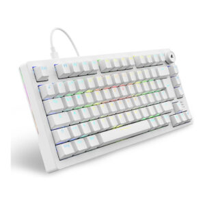 Tastierë Gaming Sharkoon Skiller SGK25 / Wired / QWERTZ / German Language - Bardhë