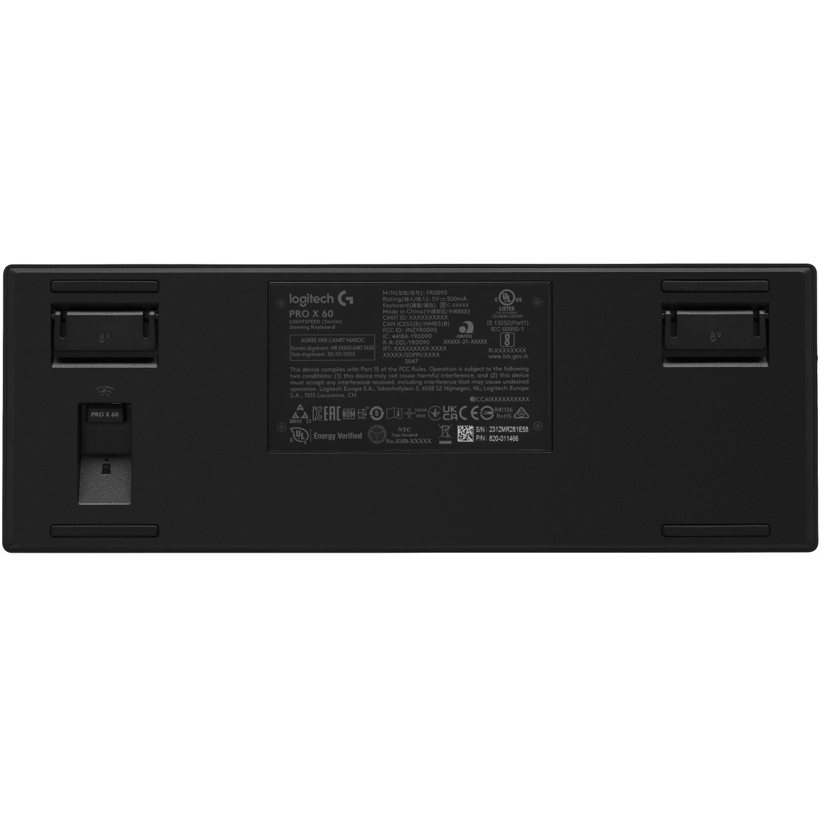 Tastierë Gaming Logitech PRO X 60 Lightspeed / 60% / TKL / RGB - Zezë - Figura 2