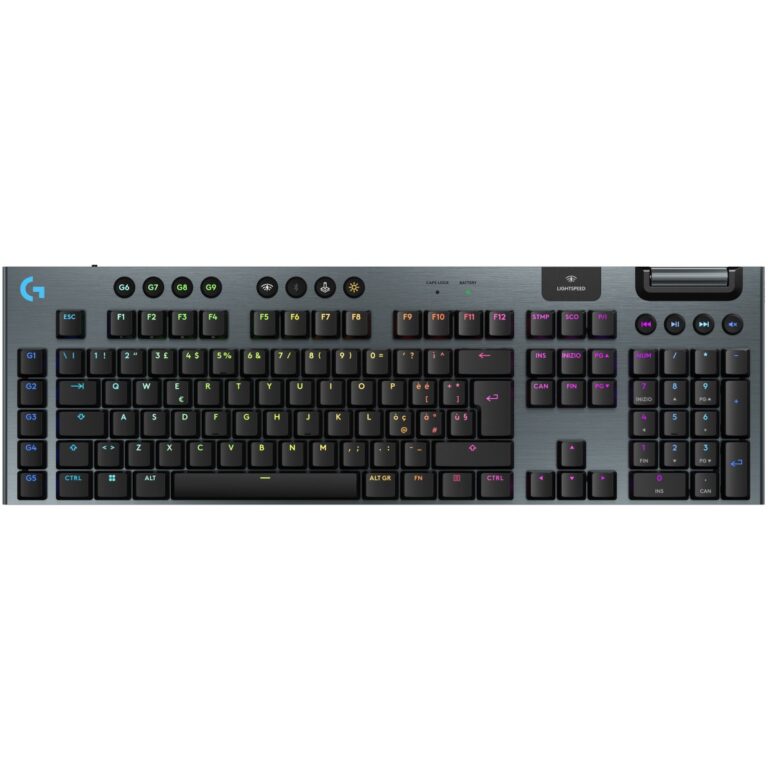 Tastierë Gaming Logitech G915 X LIGHTSPEED / RGB / Bluetooth / US / USB-C / Gri