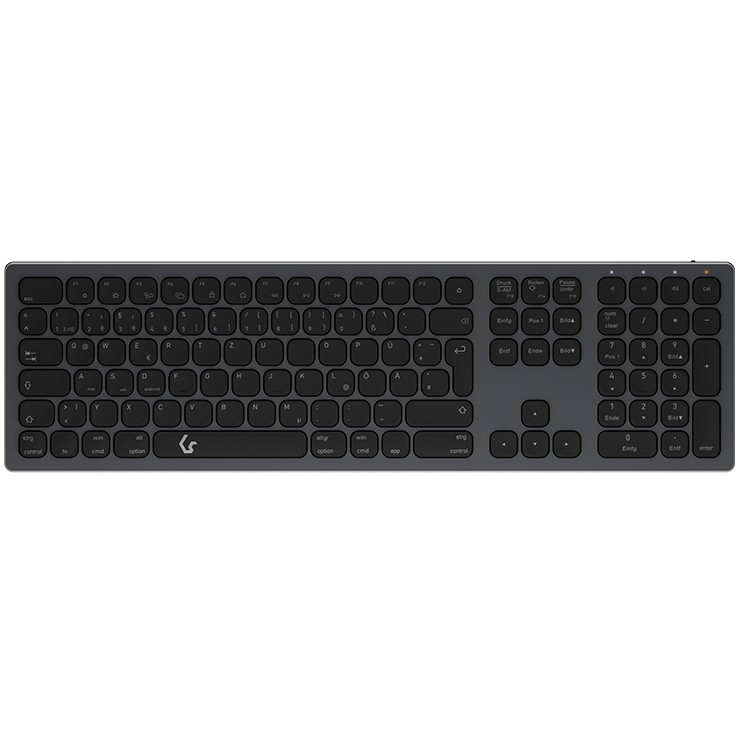 Tastierë Pa kabllo KeySonic KSK-8023BTRF Wireless/ DE-Layout – Grafit
