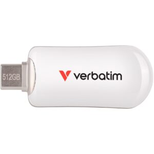 USB Flash Drive STICK 512GB Verbatim Plectra White USB-C Flash Drive - e bardhë